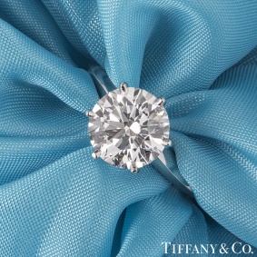 Tiffany & Co. Platinum Diamond Setting Ring 2.17ct H/VS1